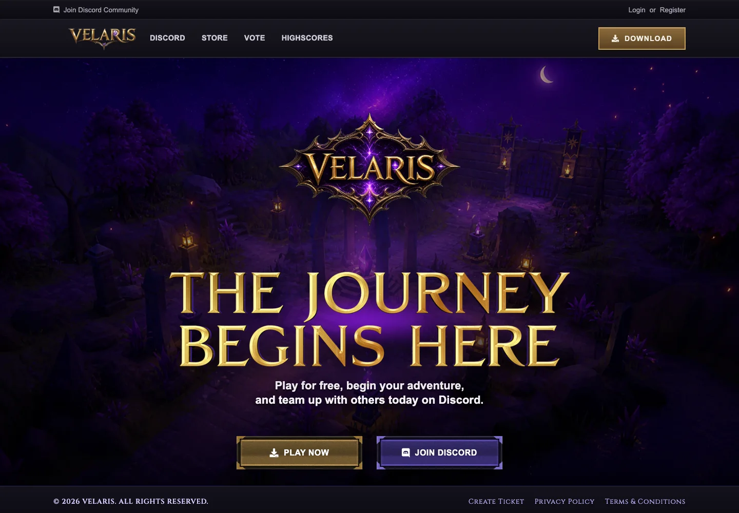 Forsiden på Velaris